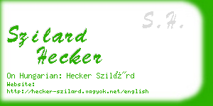 szilard hecker business card